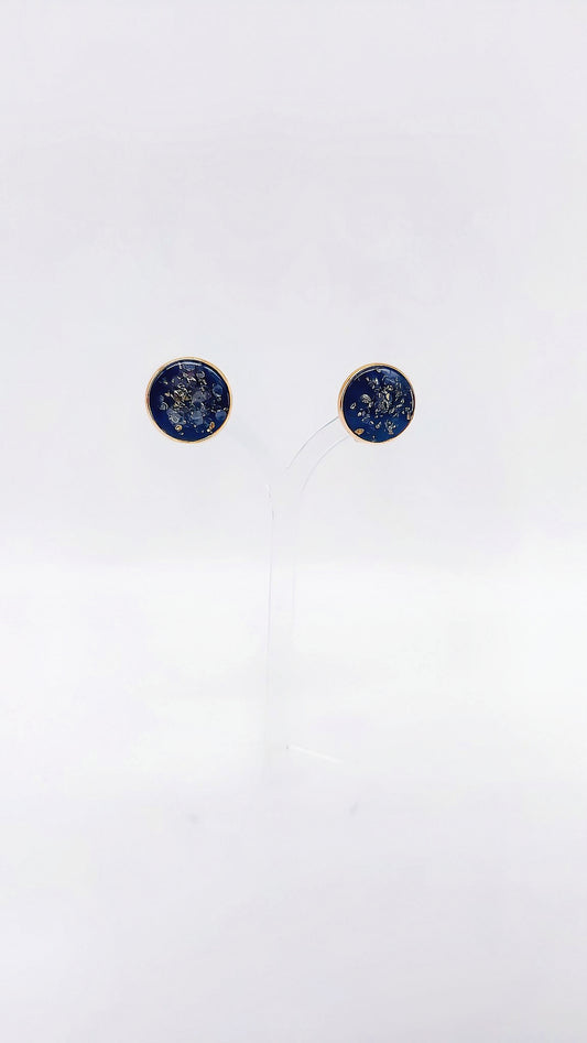 Green amber in gold setting – stylish ear clips for women
