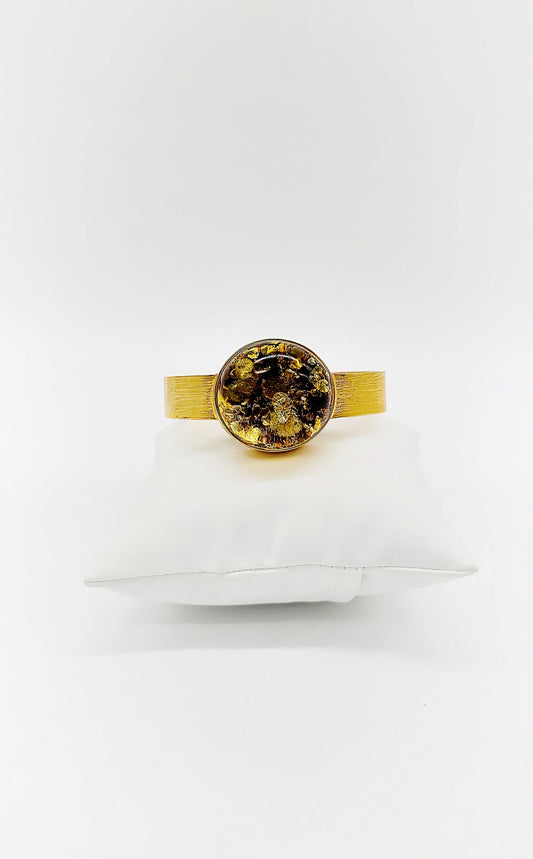 Exclusive unique bracelet with green amber
