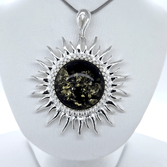 Oostzee Barnsteen Hanger Zon 925 Sterling Zilver