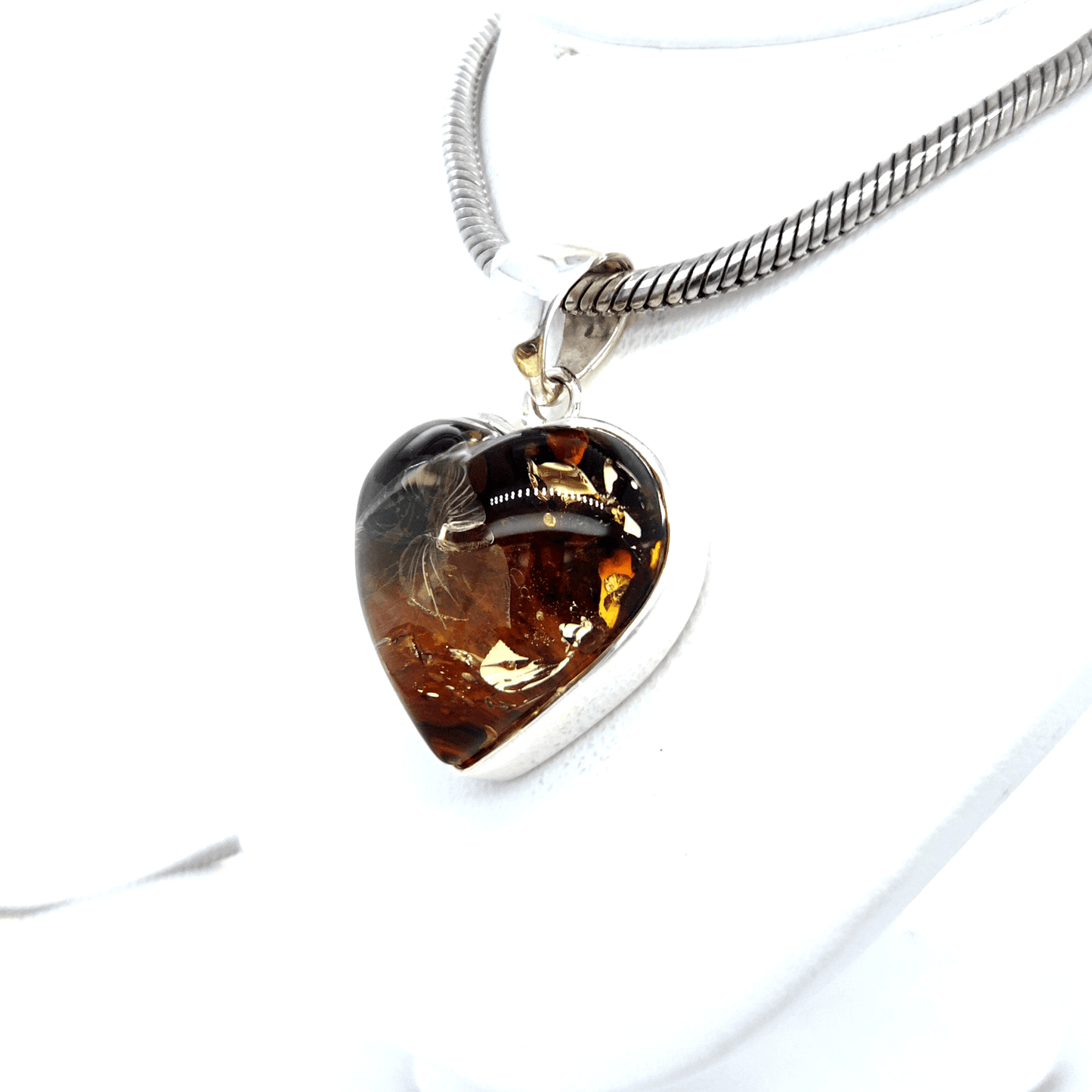 Romantischer Bernstein Schmuck Herzform
