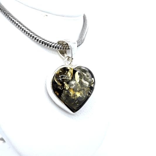 Ostsee Bernstein Herz Schmuck Unikat