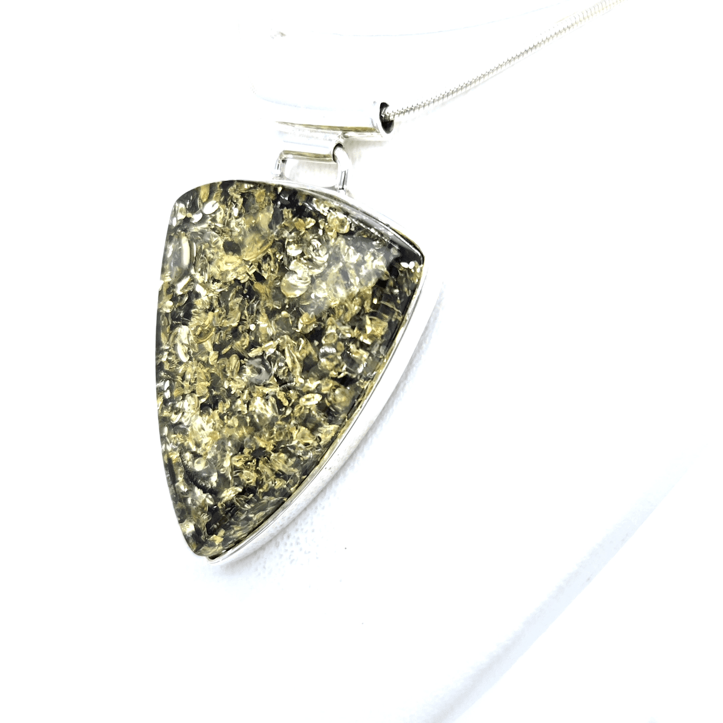 Modern Amber Pendant Unique Women's Complete with Chain