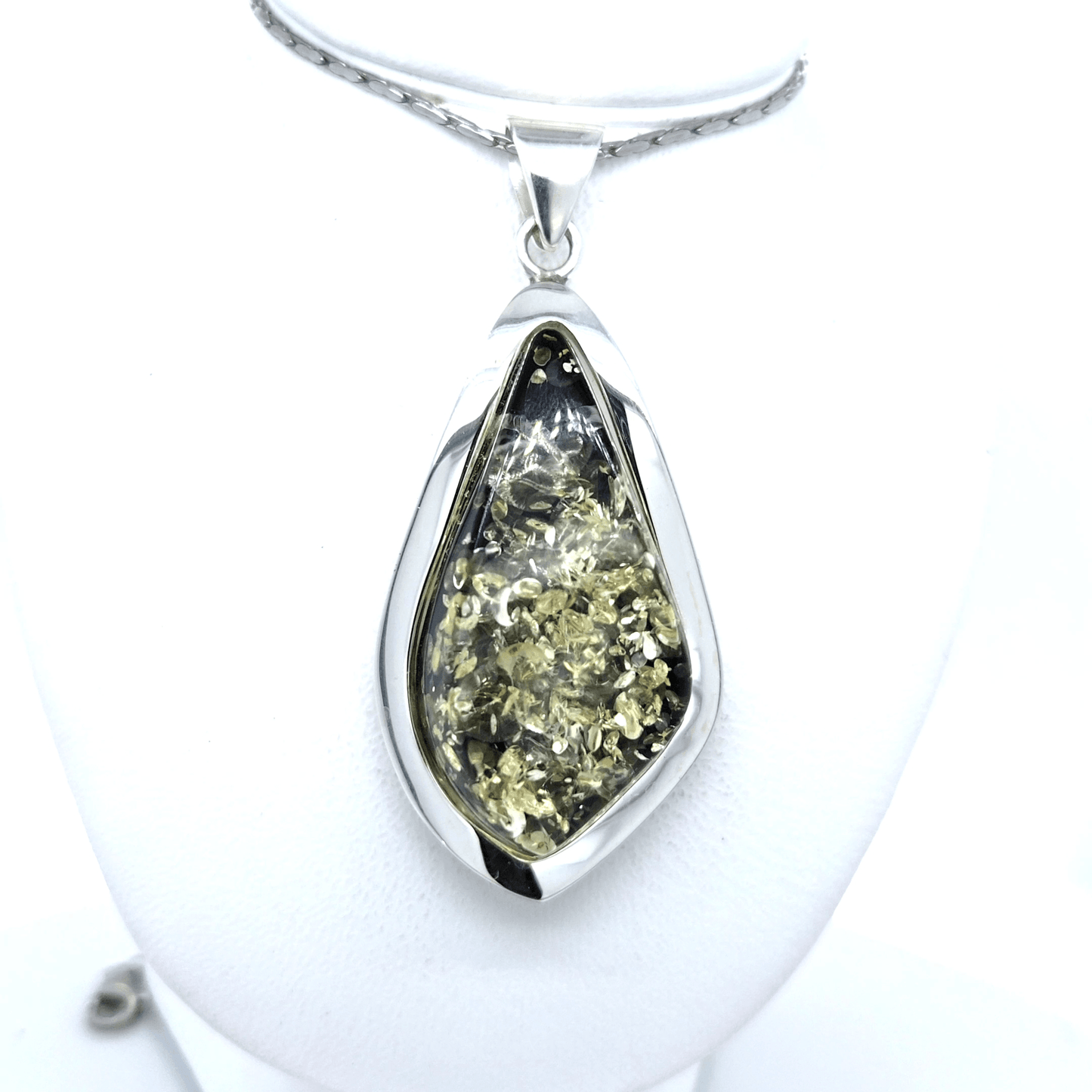 Moderner Bernstein Schmuck aus Sterling Silber