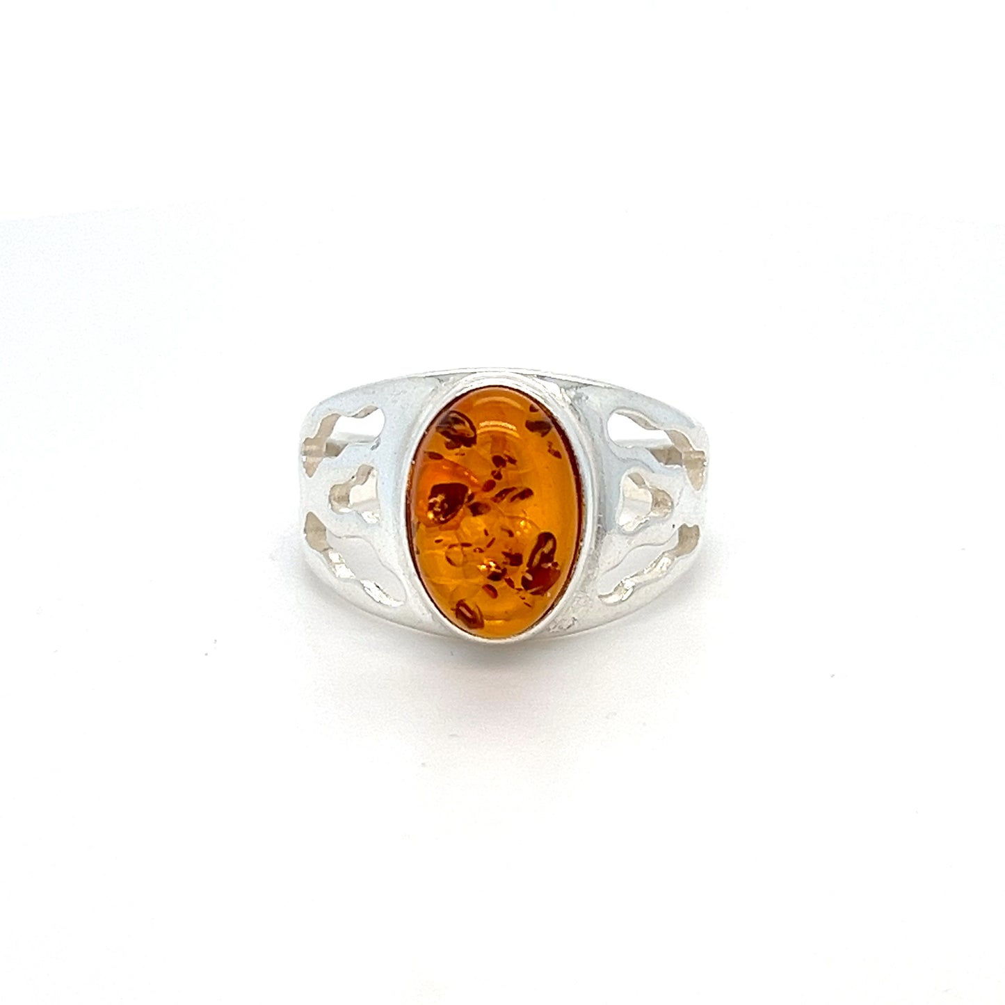 Silberring mit Bernstein – stilvoller Damen Schmuck