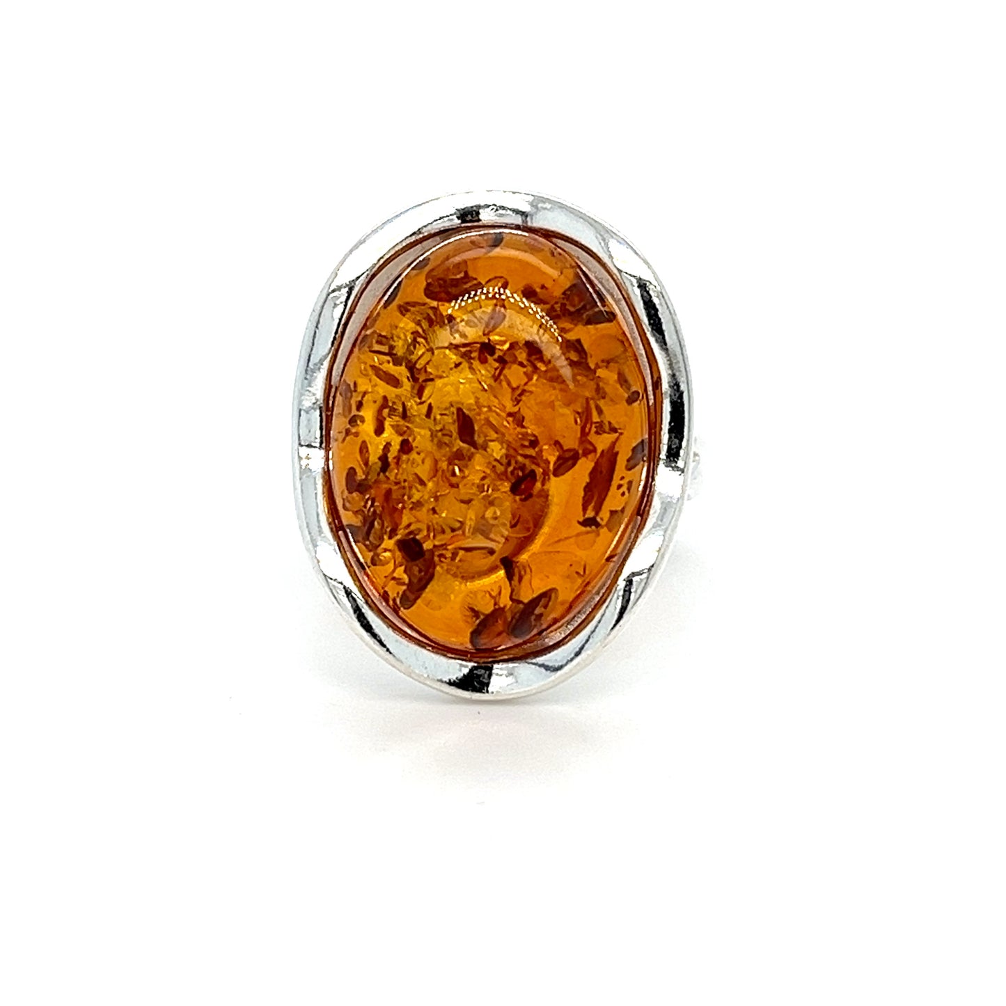 Moderne ring met barnsteen – krachtig & elegant