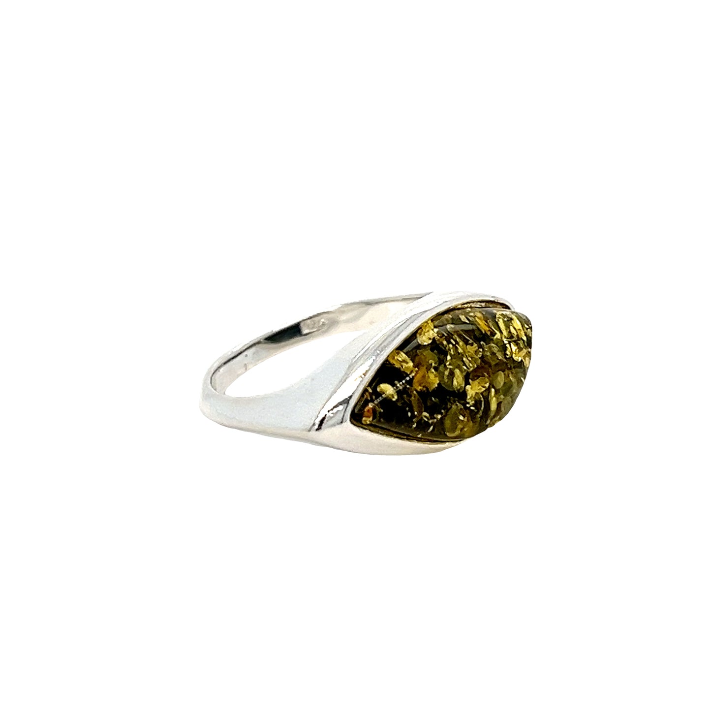 Marquise Bernsteinring – elegantes Silberdesign