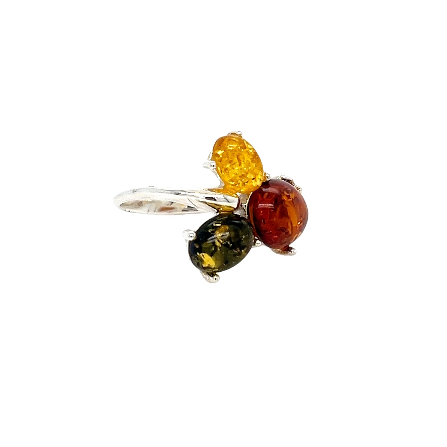 Moderner Ring mit echtem Bernstein Trio