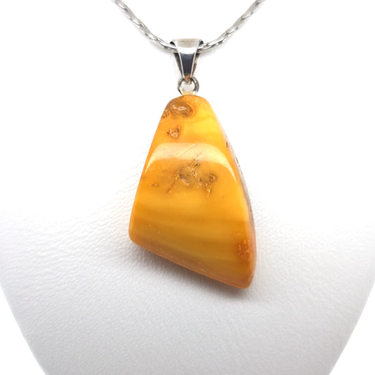 Natürlicher Bernstein Anhänger Silber – Einzelstück