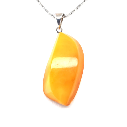 Eleganter Bernstein Anhänger 925er Silber Unisex