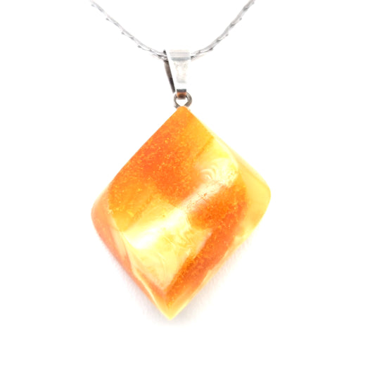 Unikat Bernstein Anhänger aus 925er Sterlingsilber