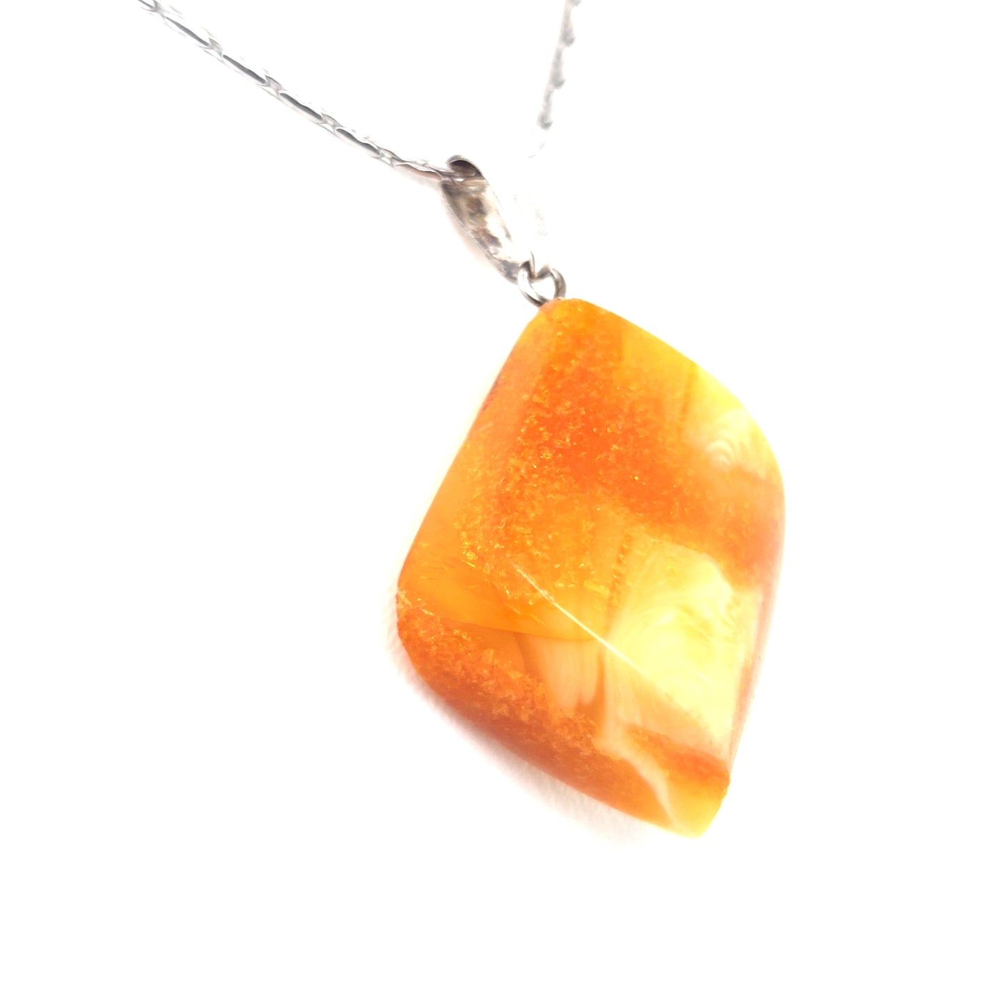 Unikat Bernstein Anhänger aus 925er Sterlingsilber