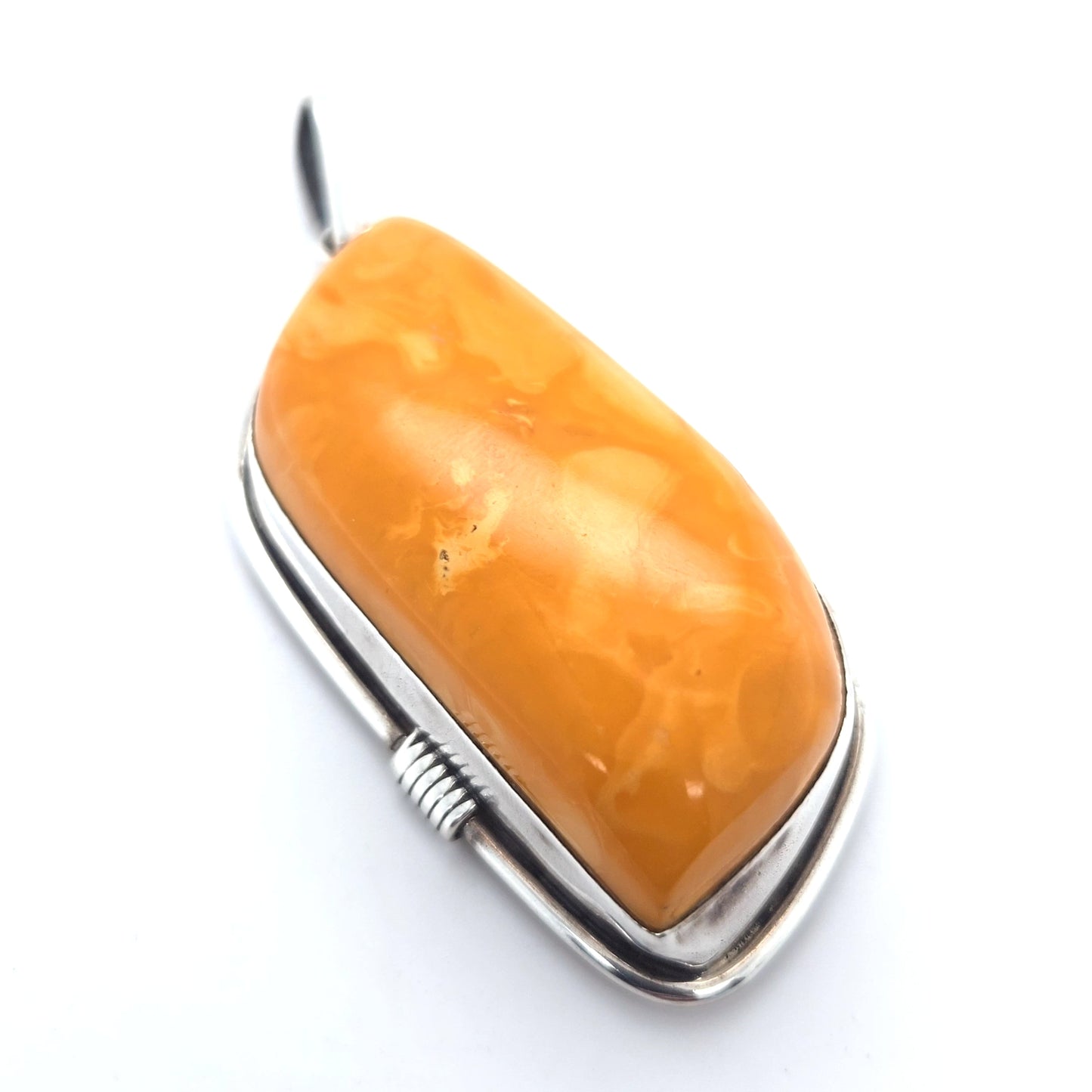 Exklusiver Bernstein Anhänger aus 925er Sterlingsilber