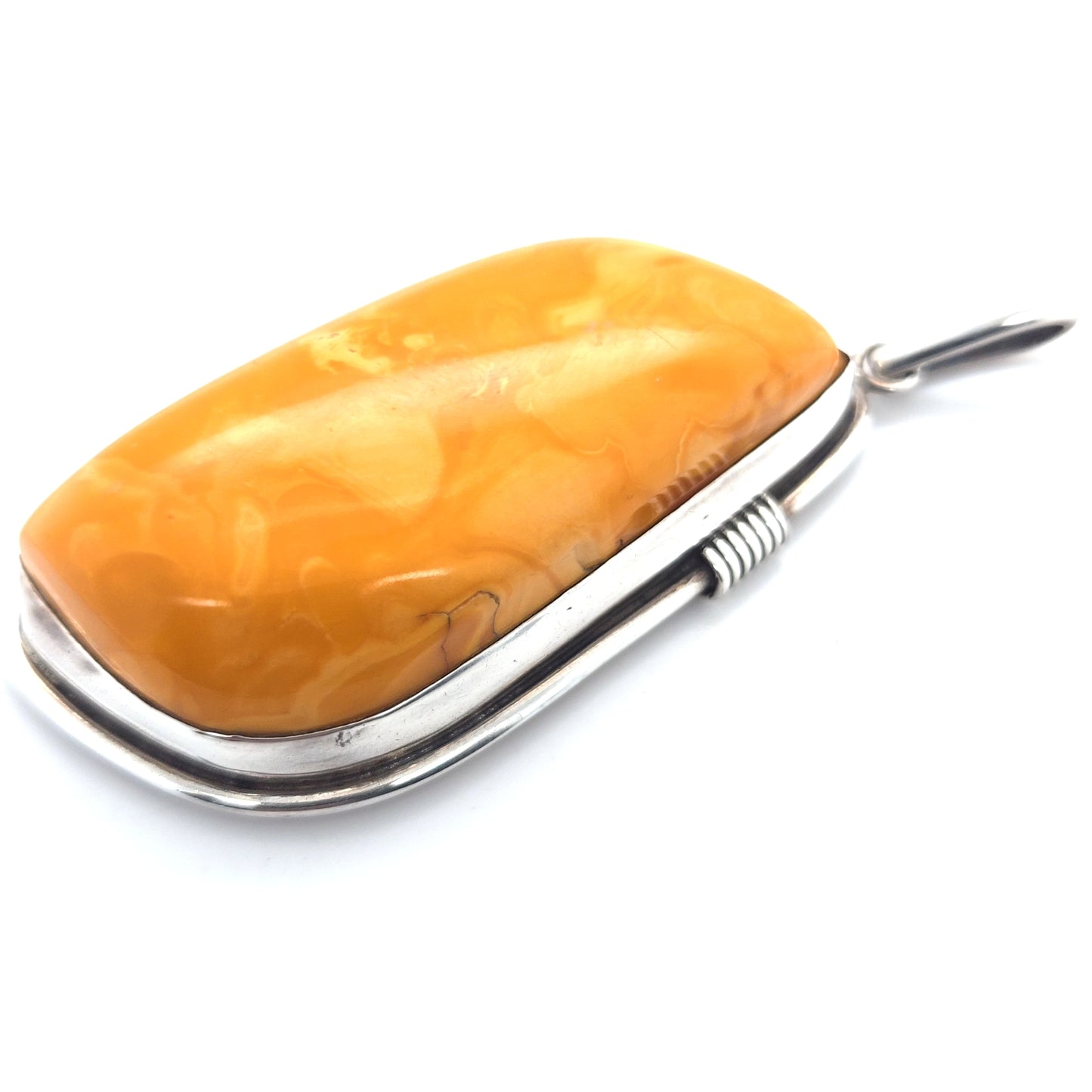 Exklusiver Bernstein Anhänger aus 925er Sterlingsilber
