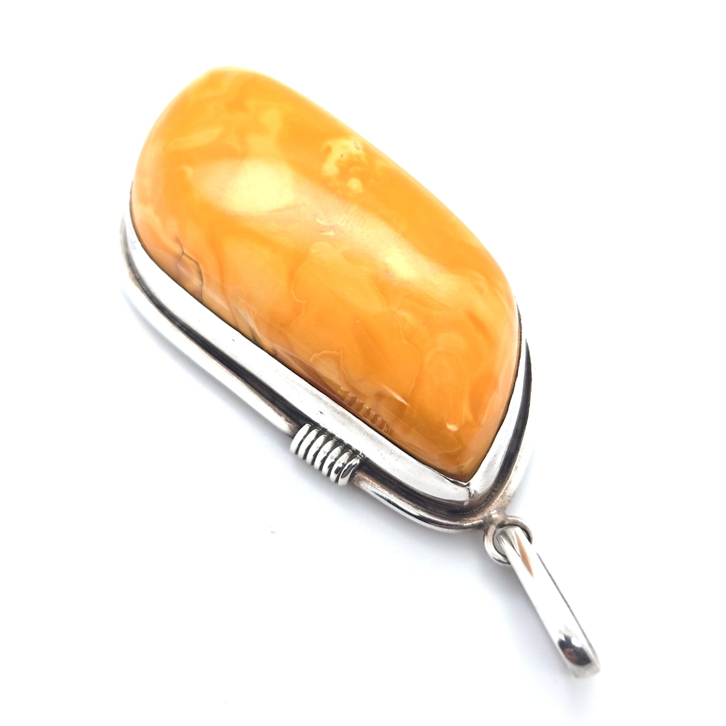 Exklusiver Bernstein Anhänger aus 925er Sterlingsilber