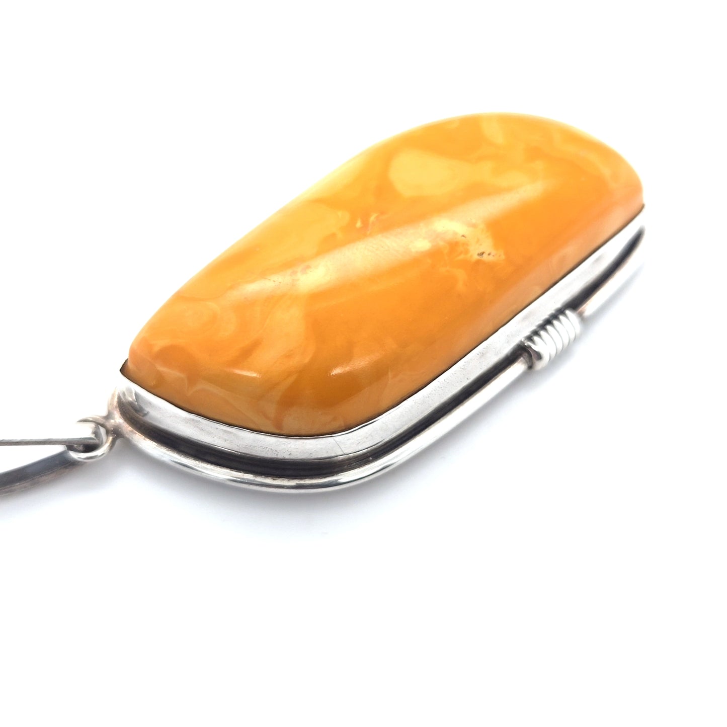 Exklusiver Bernstein Anhänger aus 925er Sterlingsilber