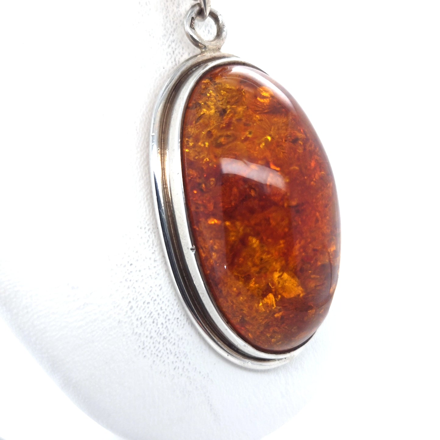 Besonderer Bernstein Anhänger Silber – handverlesenes Unikat
