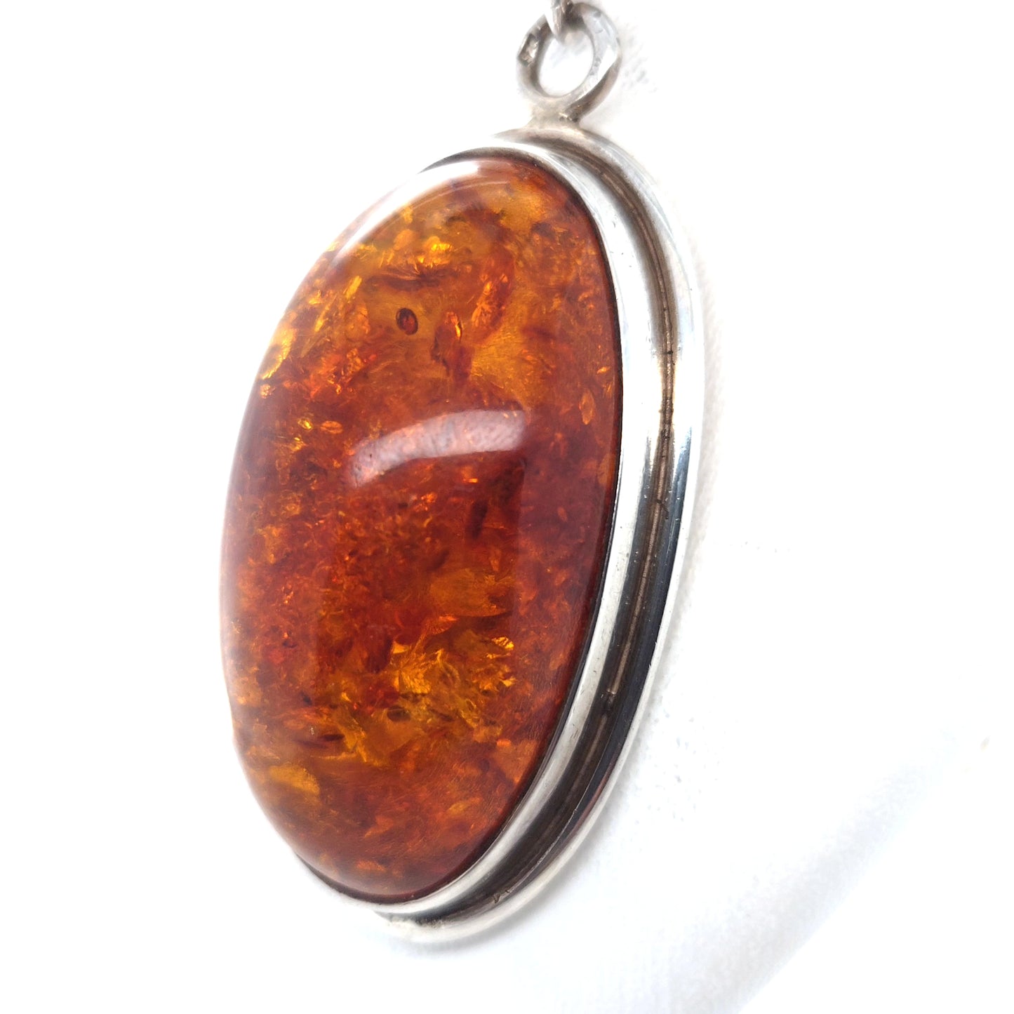 Besonderer Bernstein Anhänger Silber – handverlesenes Unikat
