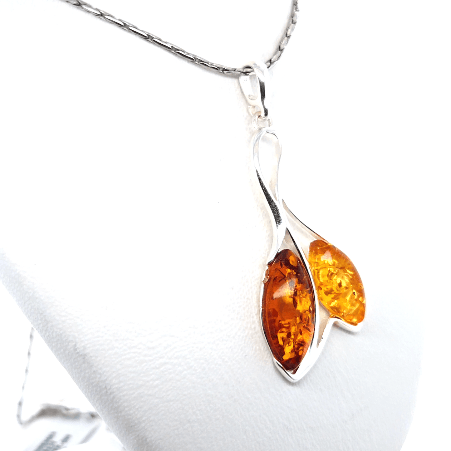 Exklusiver Bernstein Schmuck Anhänger Silber