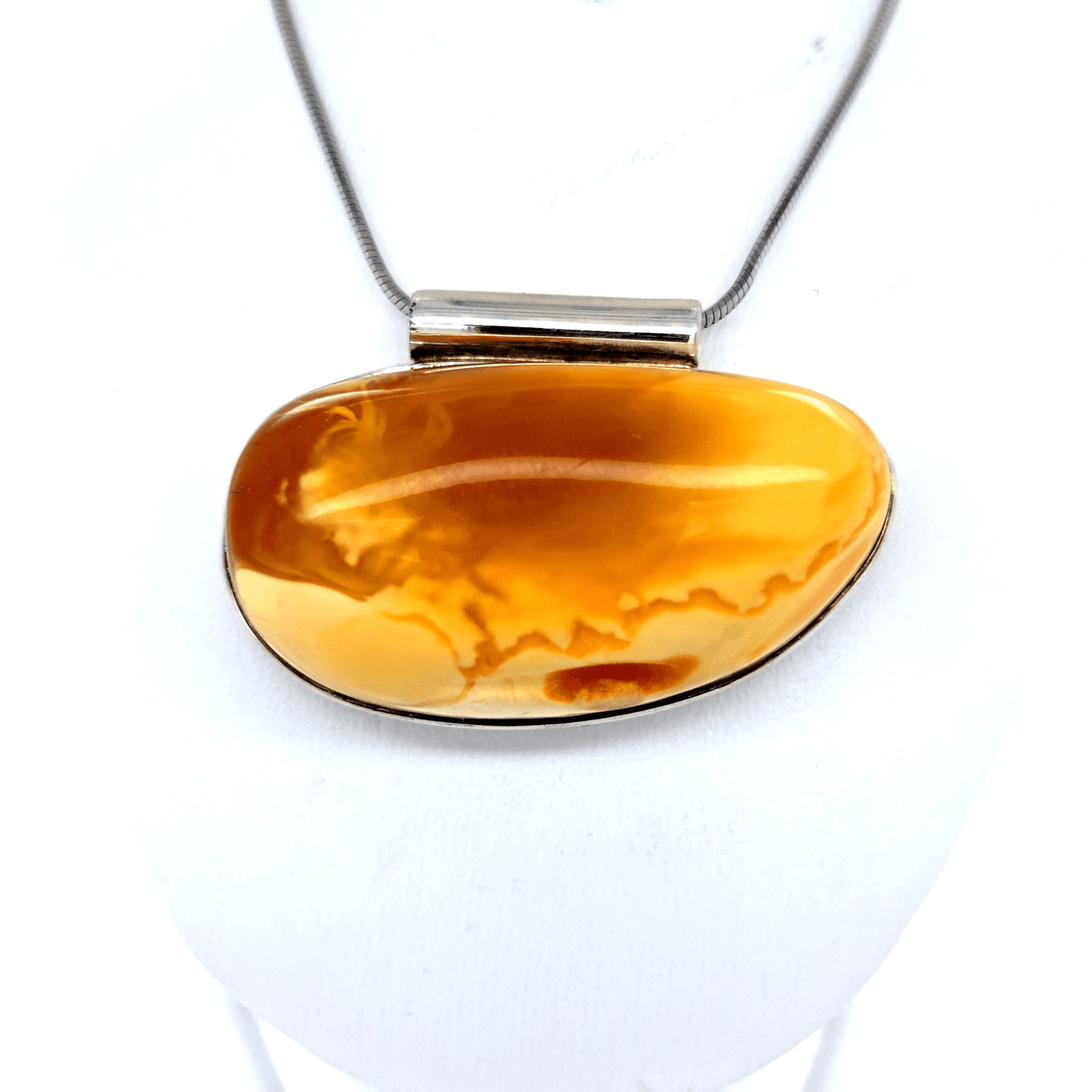 Amber Pendant Silver 925 Unique