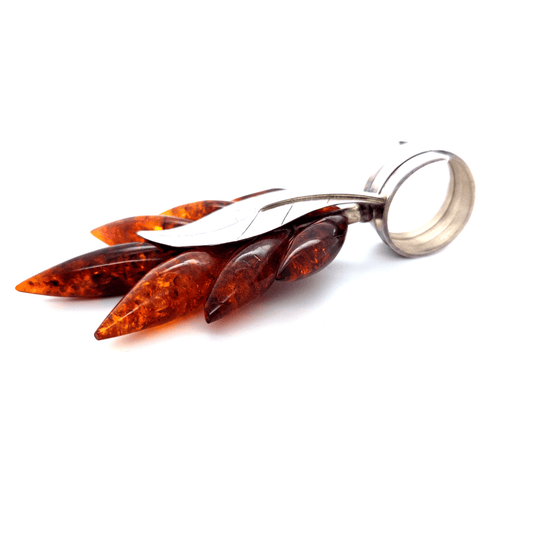 Vintage Bernstein Anhänger Silber 925 Unikat