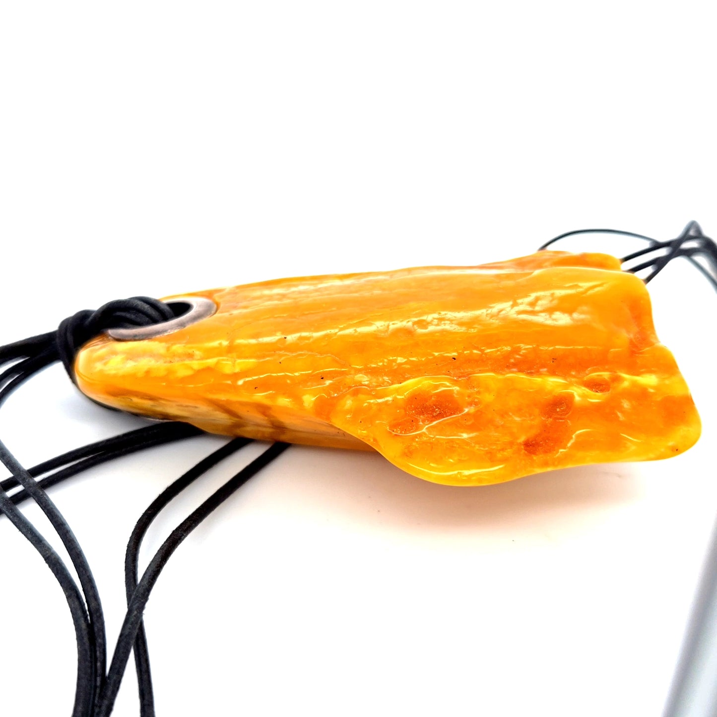 Großer Bernstein Anhänger 925 Silber Butterscotch Unikat