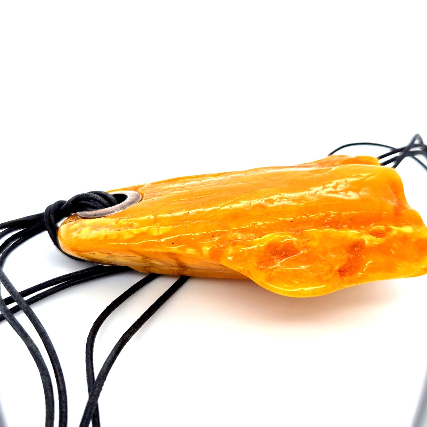 Großer Bernstein Anhänger 925 Silber Butterscotch Unikat