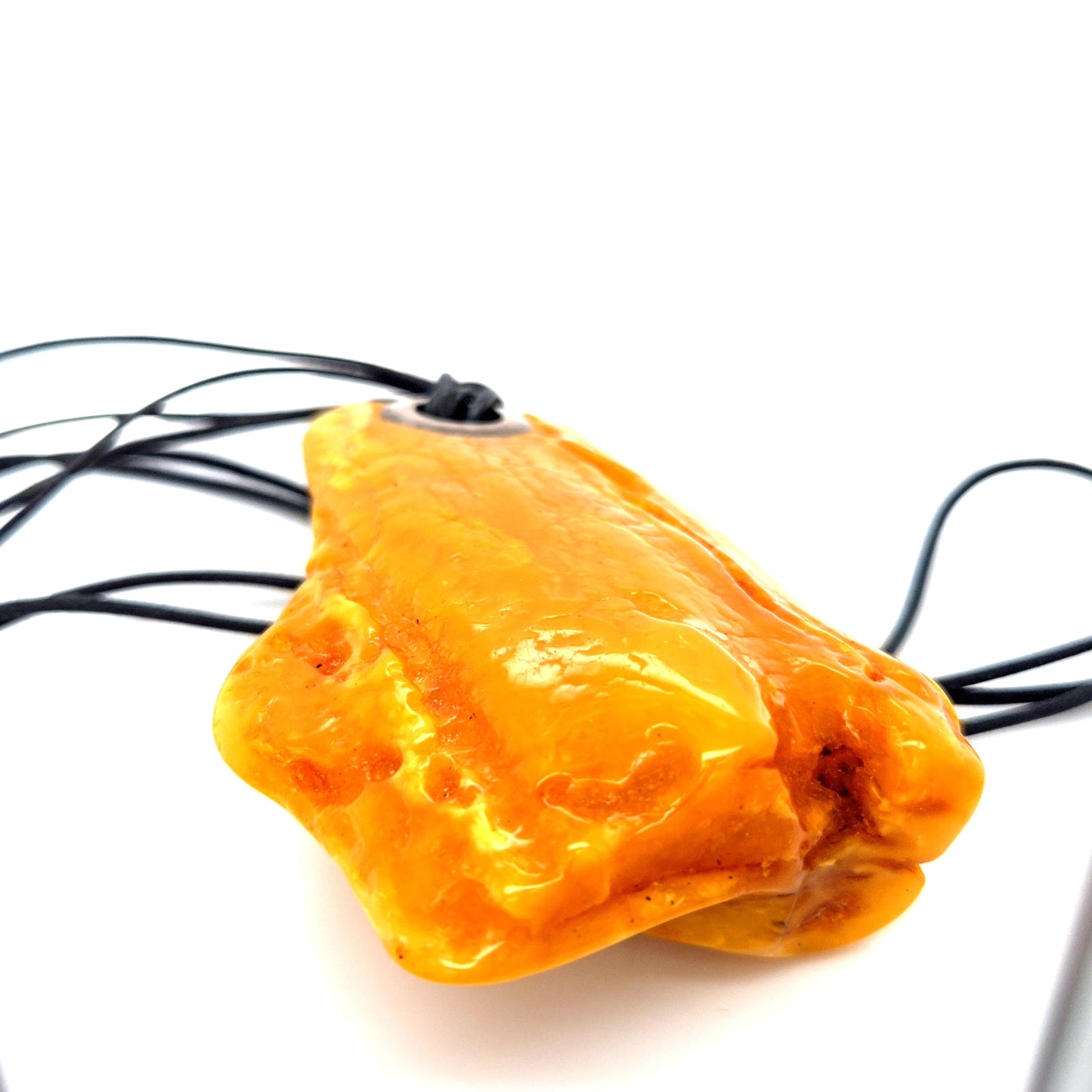 Großer Bernstein Anhänger 925 Silber Butterscotch Unikat