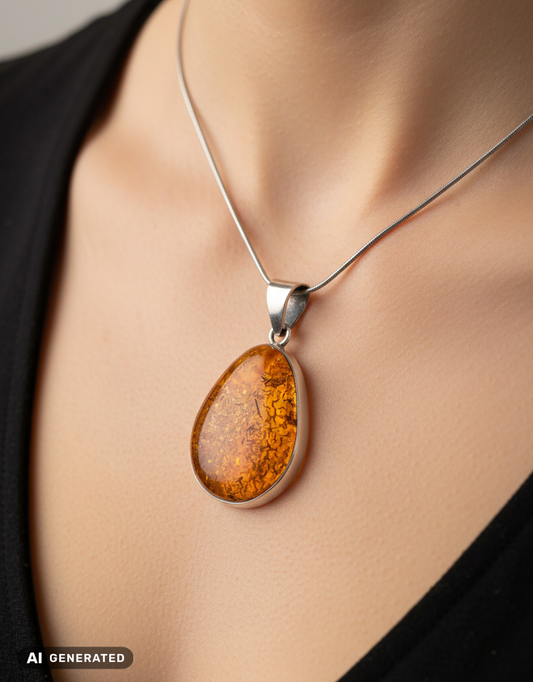 Pendentif en ambre – artisanat authentique de la mer Baltique