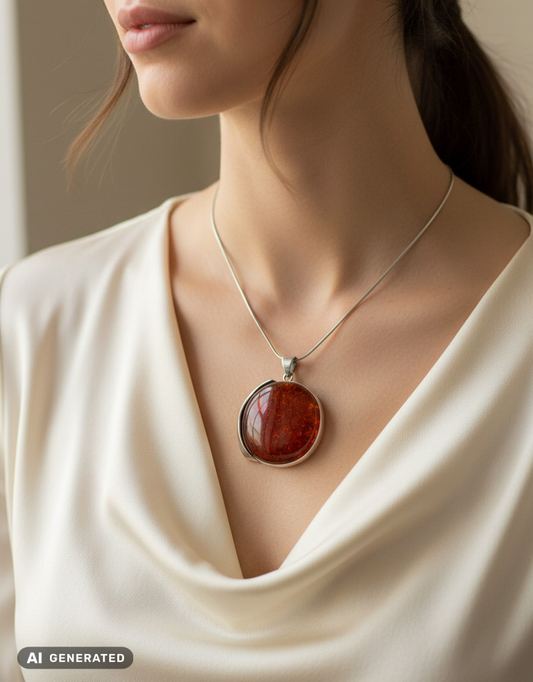 Pendentif en ambre – artisanat authentique de la mer Baltique