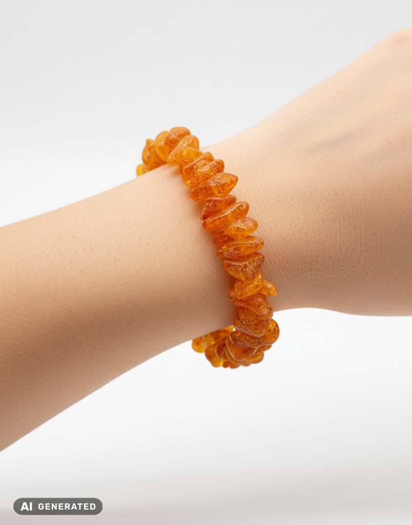 Bernsteinarmband für Damen – elastisch & bequem