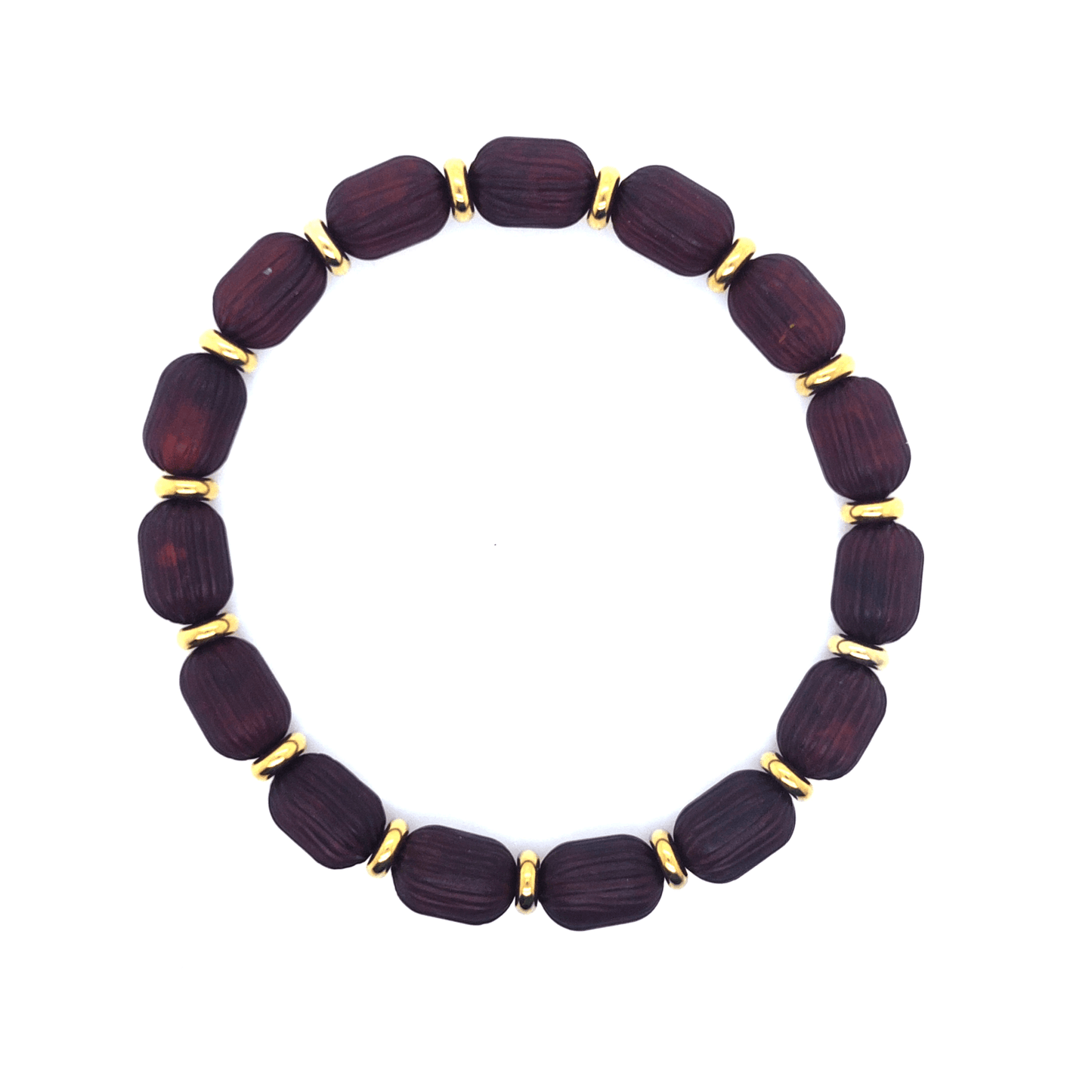 Modernes Bernstein-Armband im Streifen-Look – Komfortabel & elastisch