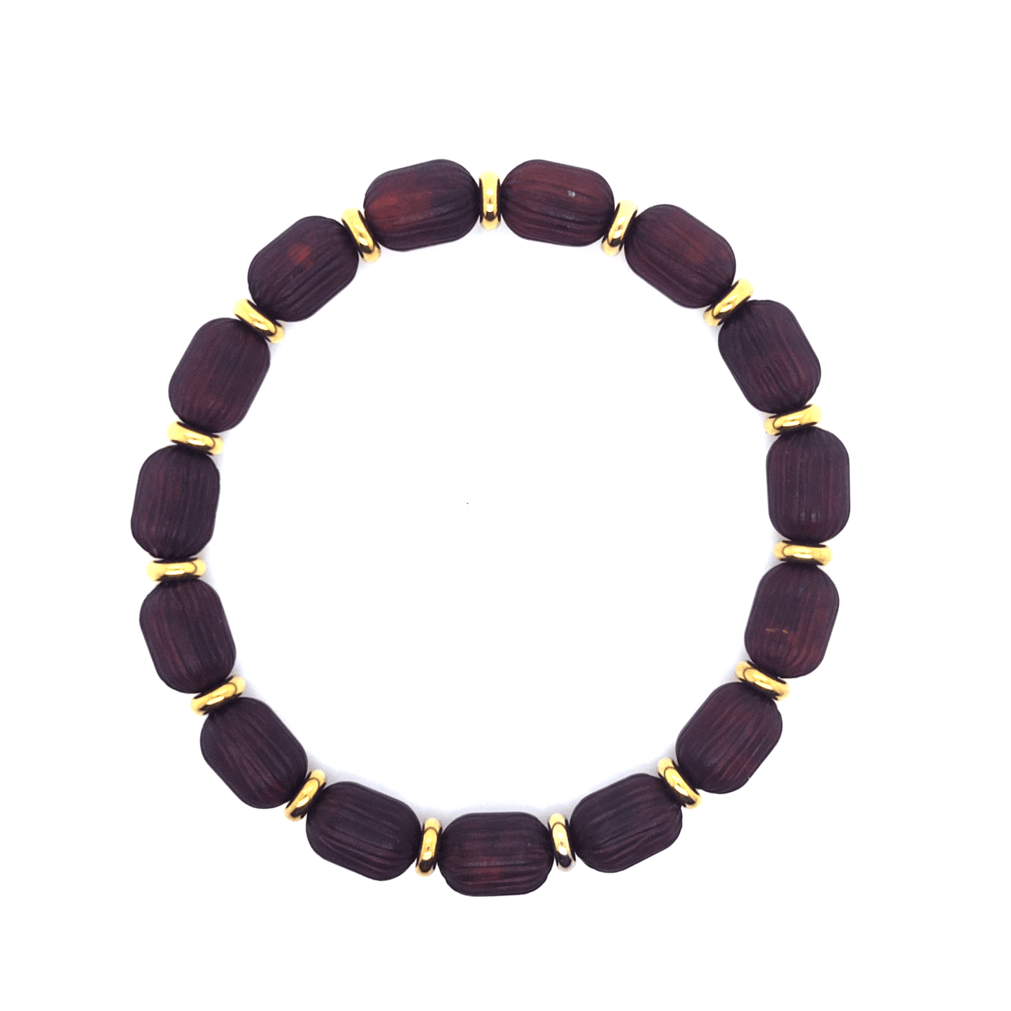 Modernes Bernstein-Armband im Streifen-Look – Komfortabel & elastisch