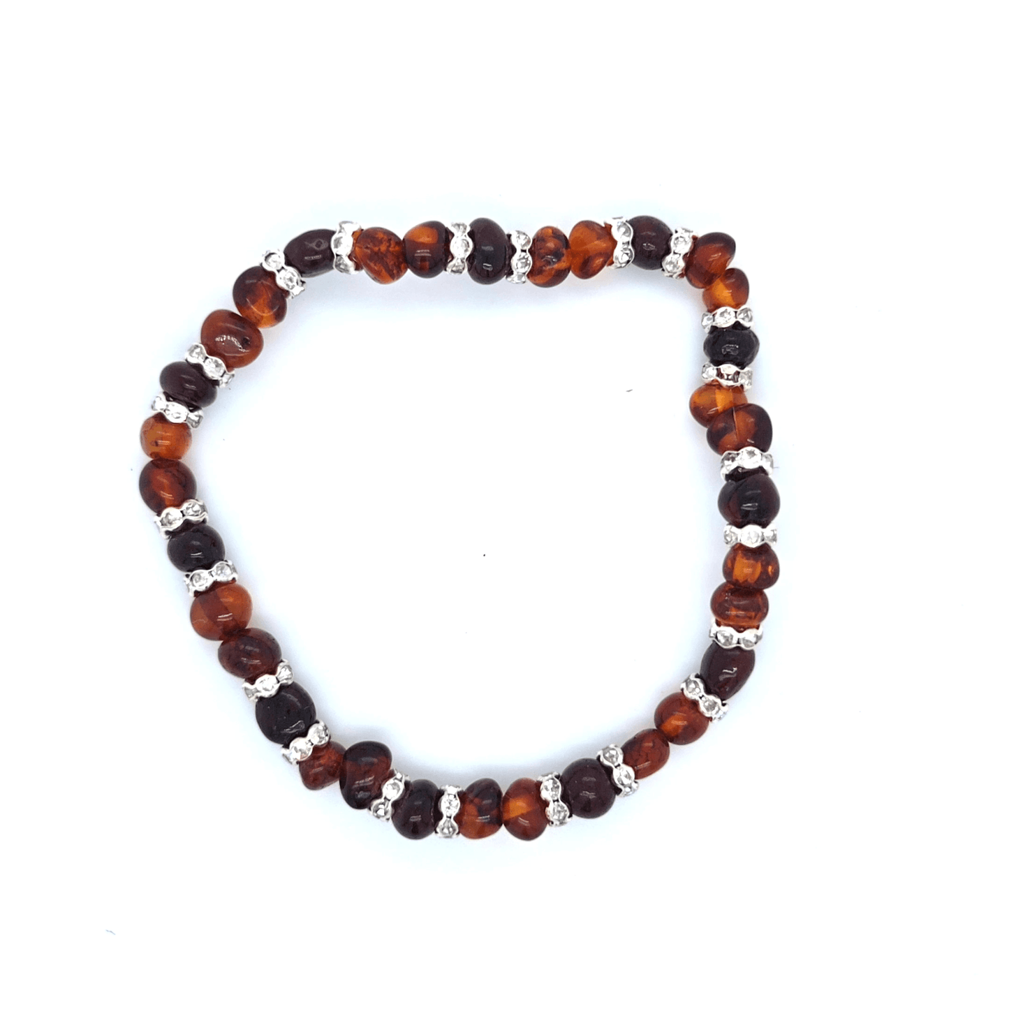 Armband echter Bernstein rot orange elastisch