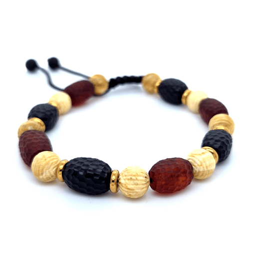 Ostsee Bernstein Armband Unisex mit Vergoldung