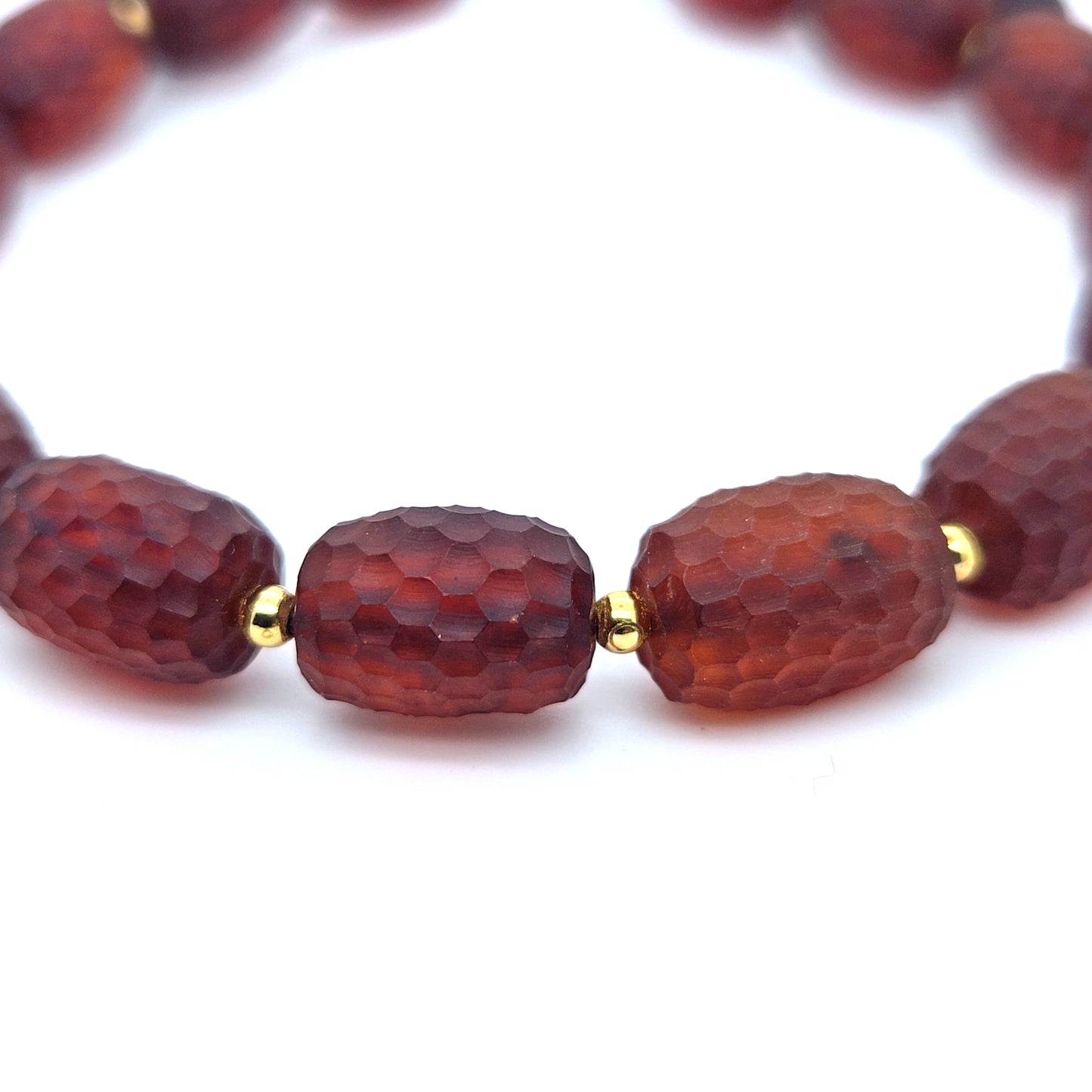 Unisex Bernstein Armband vergoldet – Passend für jede Handgelenkgröße