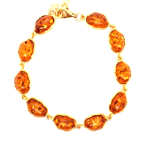 Baltischer Bernstein Armband Orange Grün