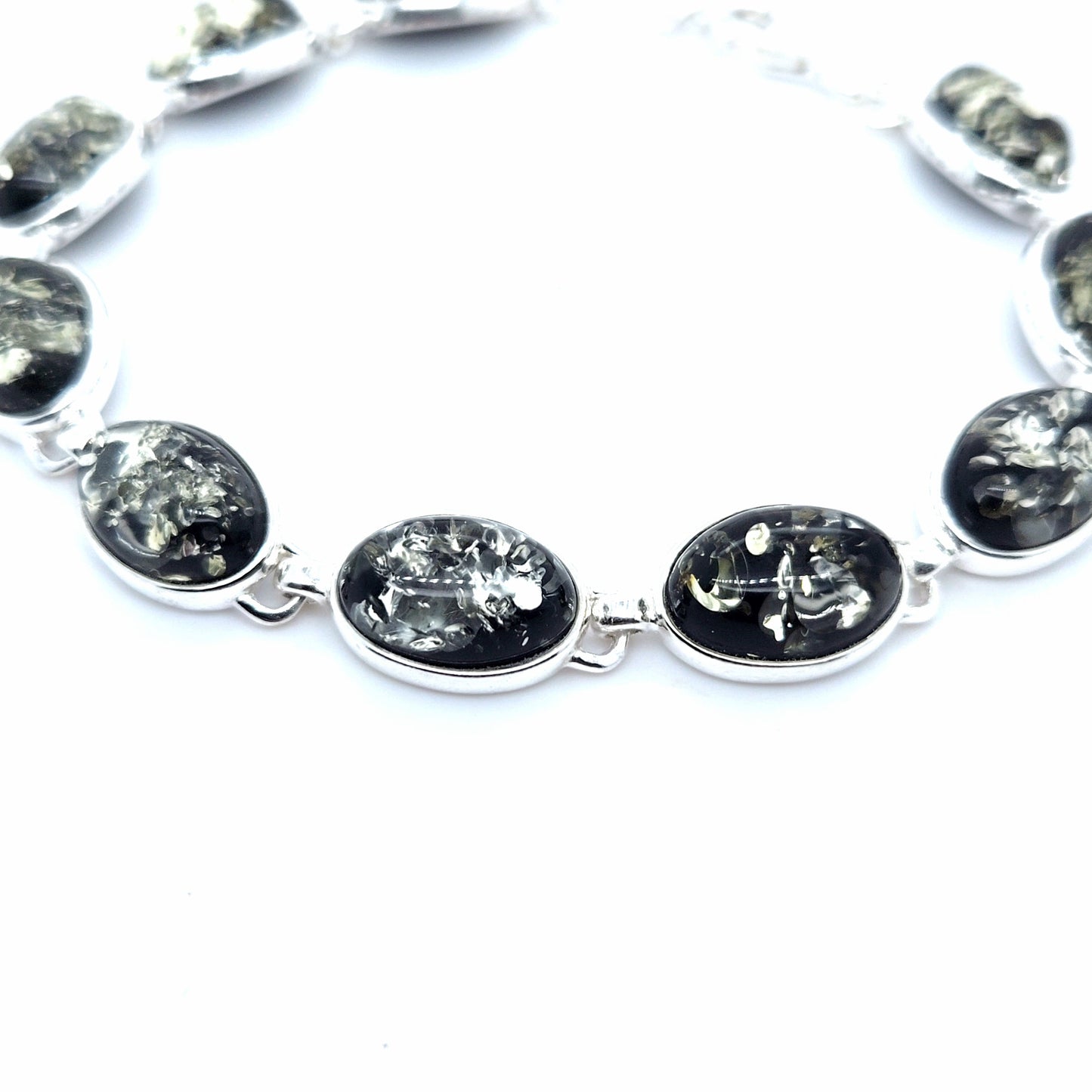 Delicate barnstenen armband voor elke dag – Groene barnsteen & zilver