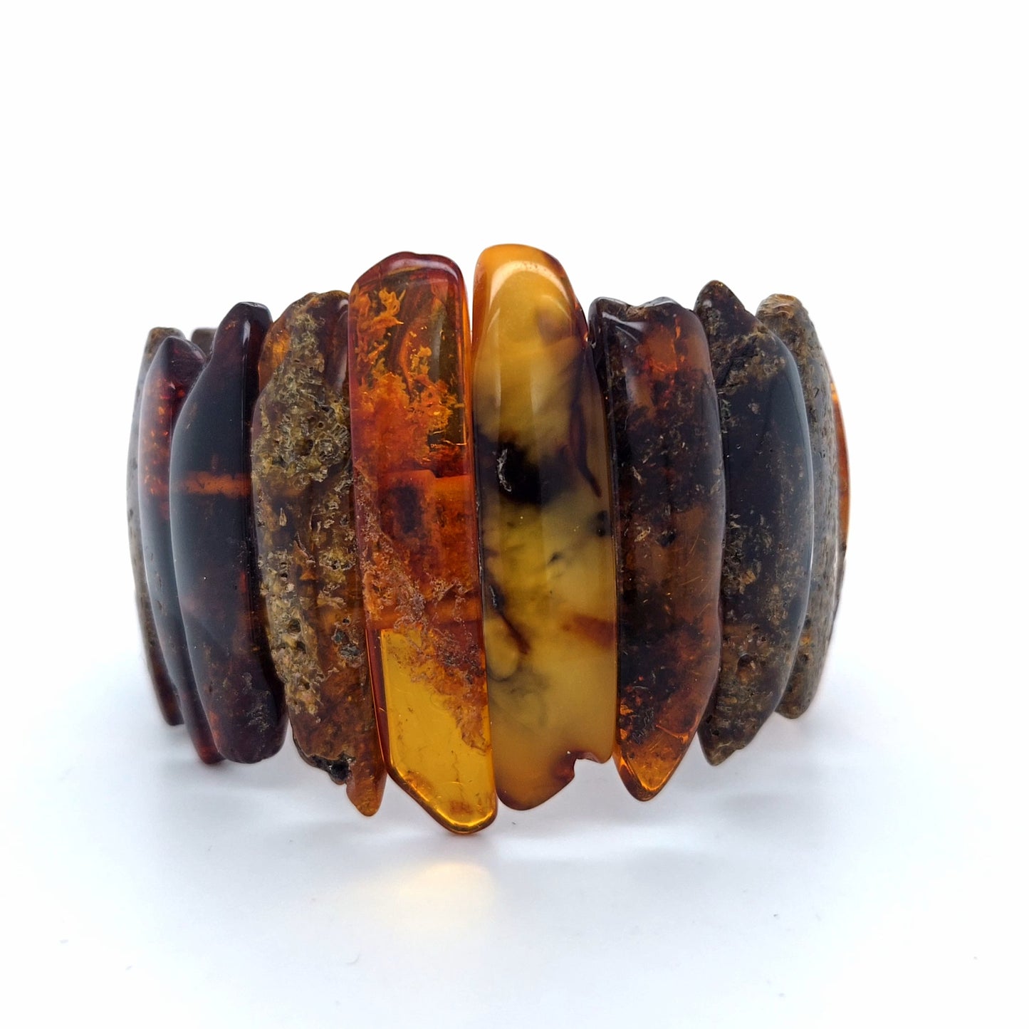 Luxe barnstenen armband – Glans van de natuur
