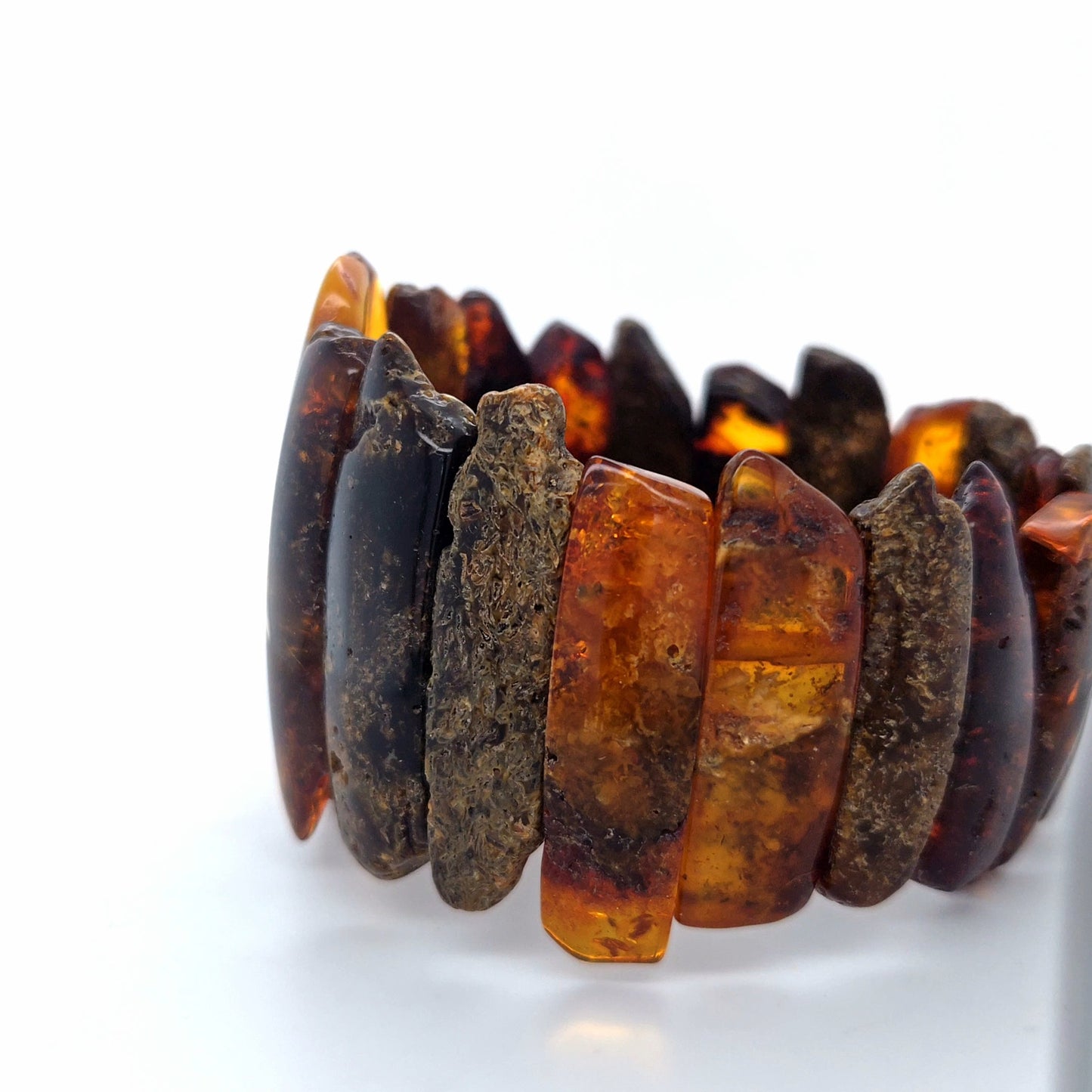 Luxe barnstenen armband – Glans van de natuur