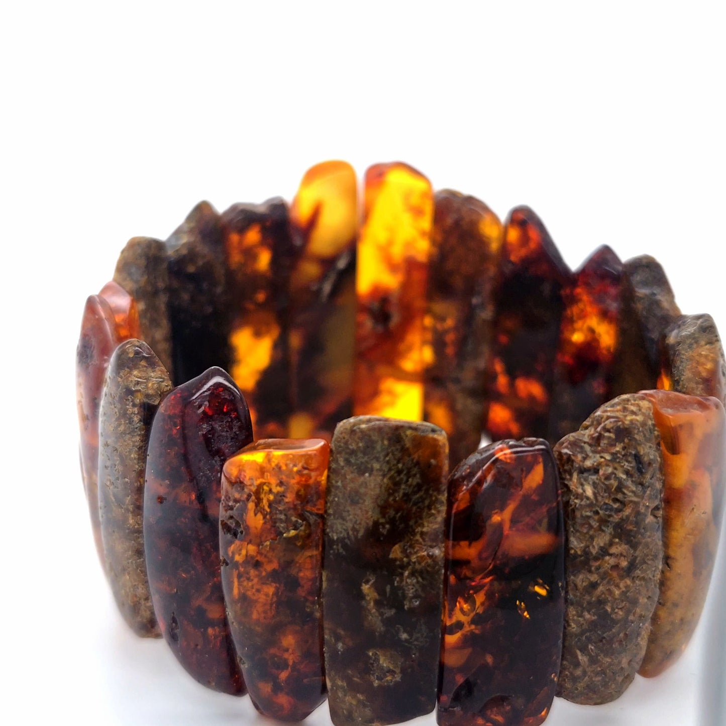 Luxe barnstenen armband – Glans van de natuur
