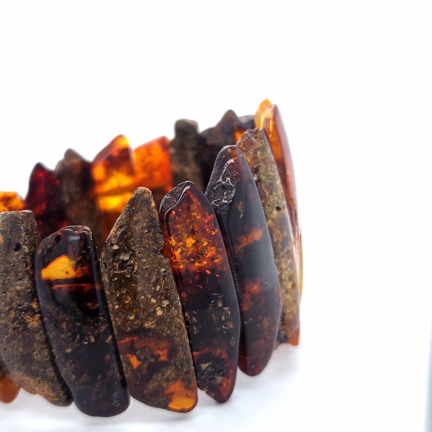 Luxe barnstenen armband – Glans van de natuur