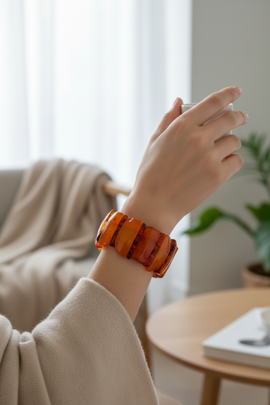 Elegante barnsteenarmband – Puur natuur