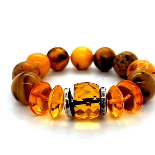 Echtes Bernstein Armband elastisch edel