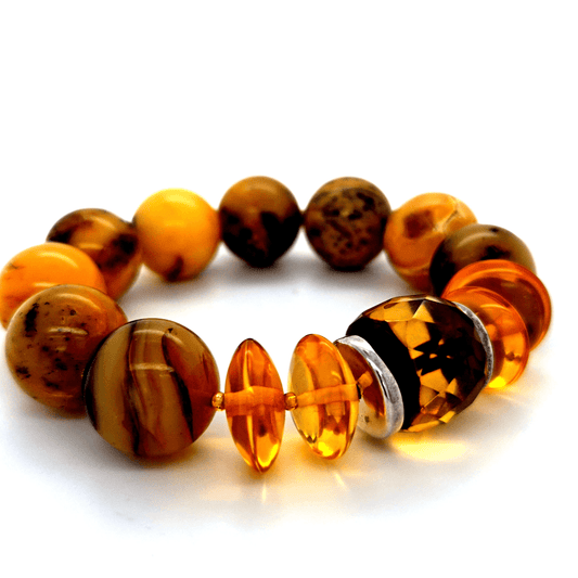 Echtes Bernstein Armband elastisch edel