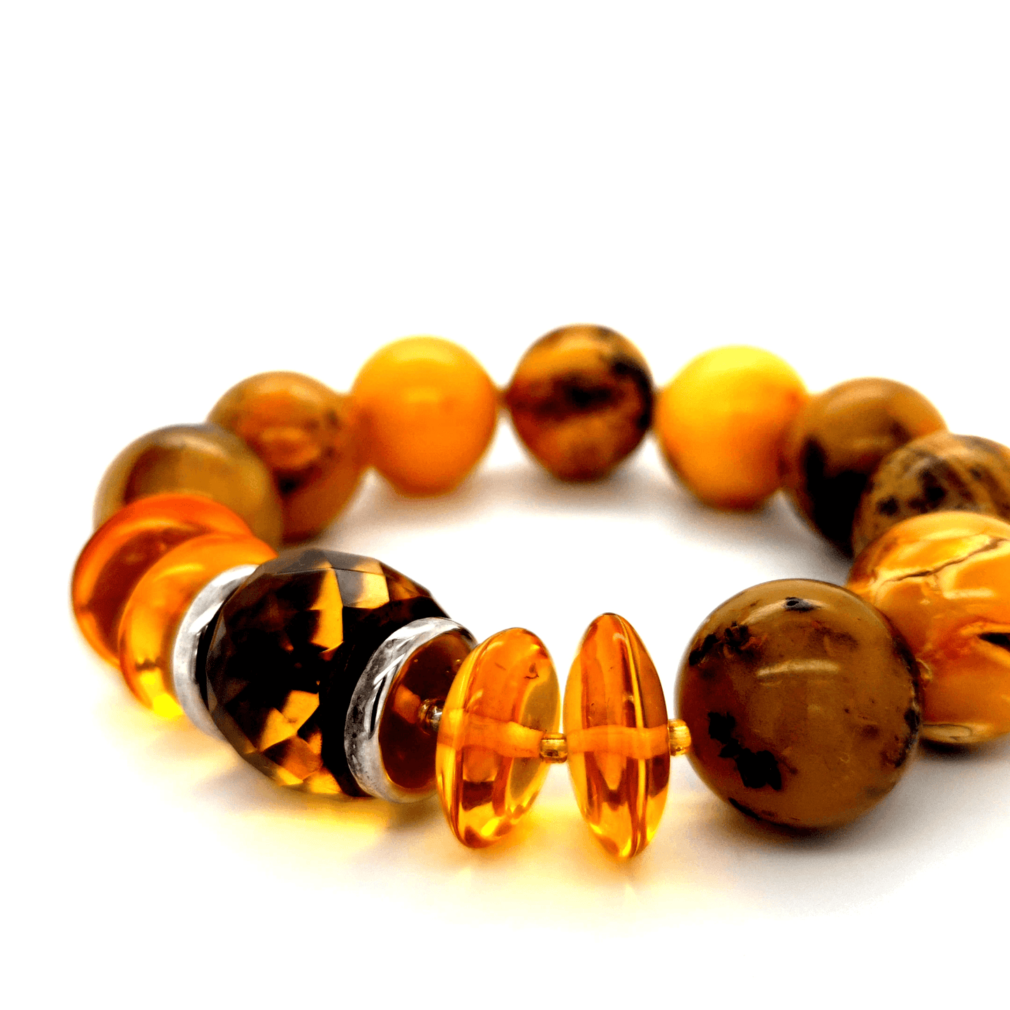 Echtes Bernstein Armband elastisch edel