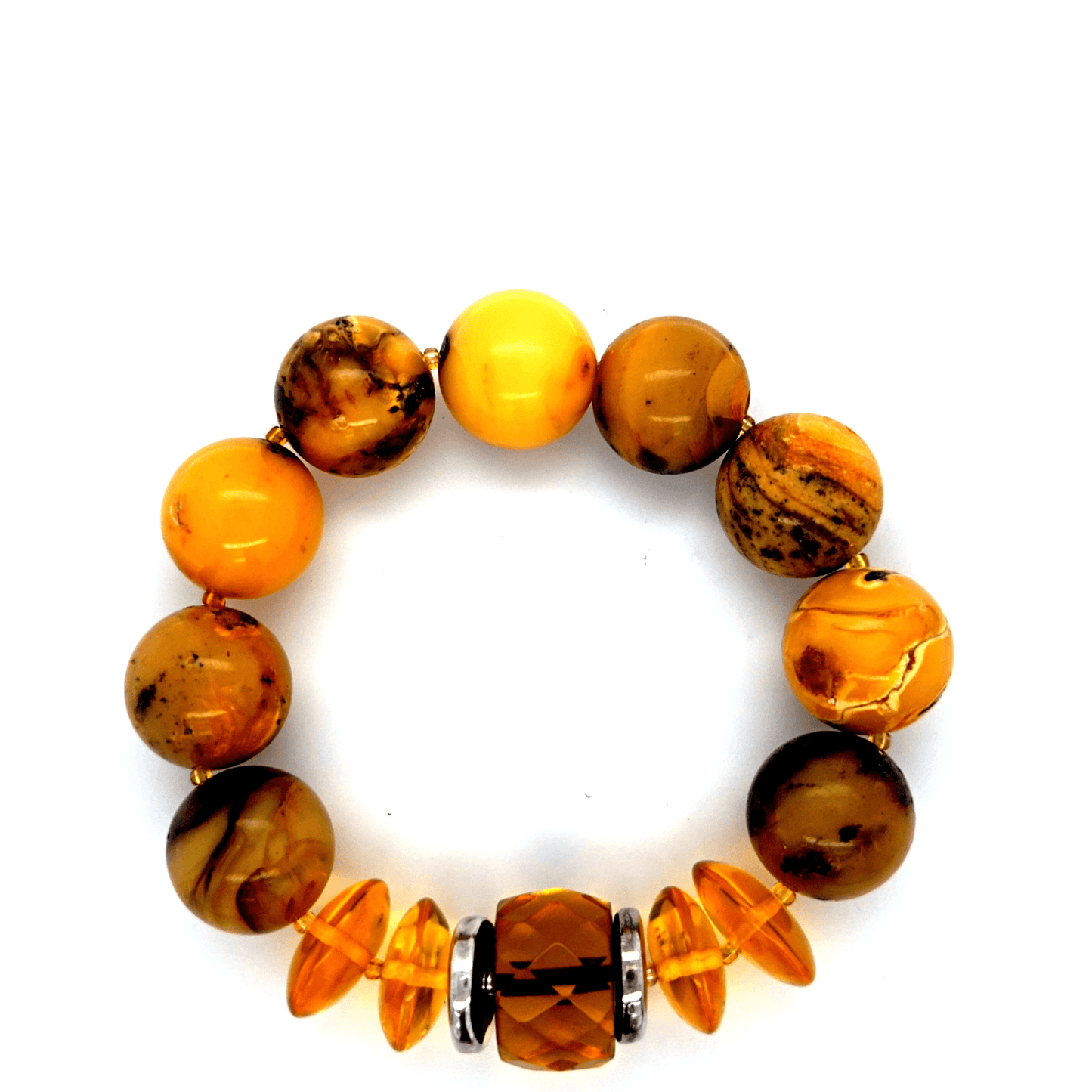 Echtes Bernstein Armband elastisch edel