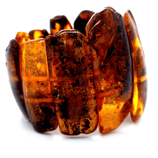 Natürliches Bernstein Armband breit Unikat