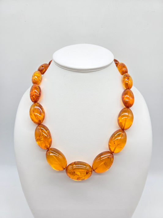 Imposantes Bernstein-Collier – Echtes Ostsee Bernstein Unika