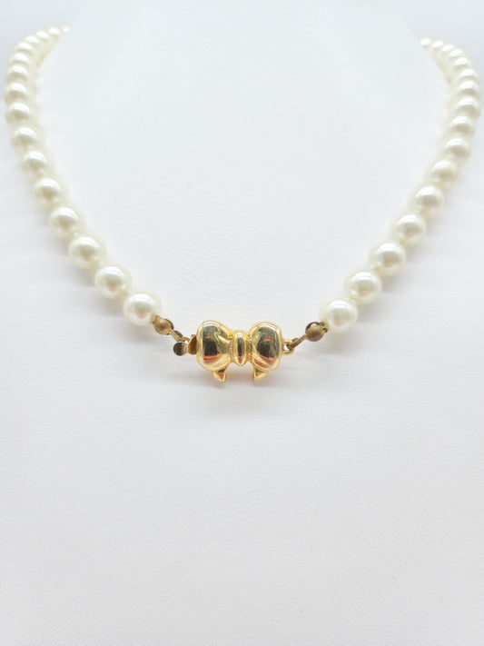 Zuchtperlenkette mit Schleifen-Verschluss – elegantes Perlencollier für Damen