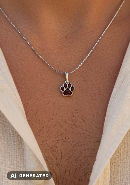 Pendentif patte de chien – bijou pour amoureux des animaux